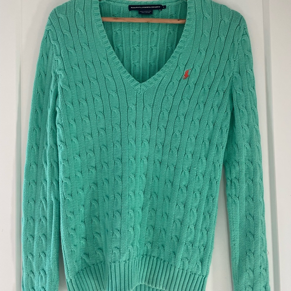 Ralph Lauren Sport Teal Sweater